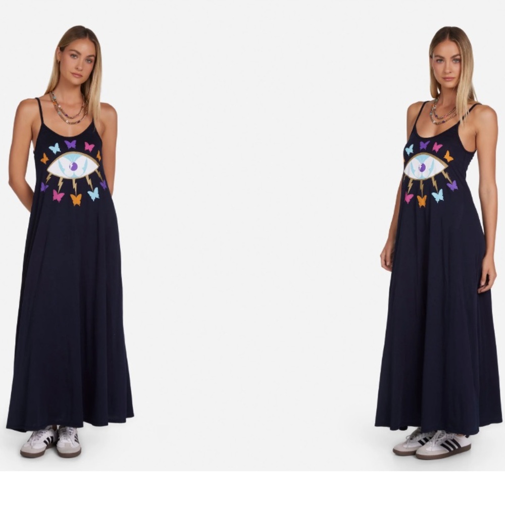 Lauren Moshi BERNA BUTTERFLY EYE size small navy color New with Marshalls tag